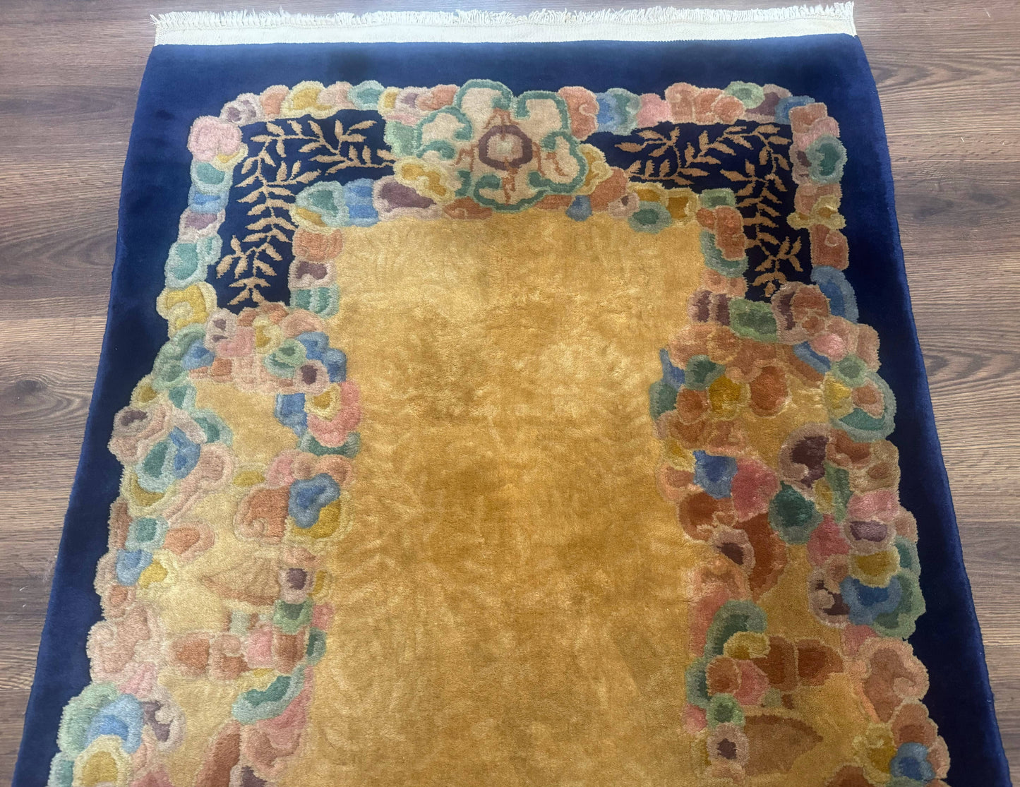 Chinese Wool Rug 3x5, Vintage Carpet, Handmade - Nuvé