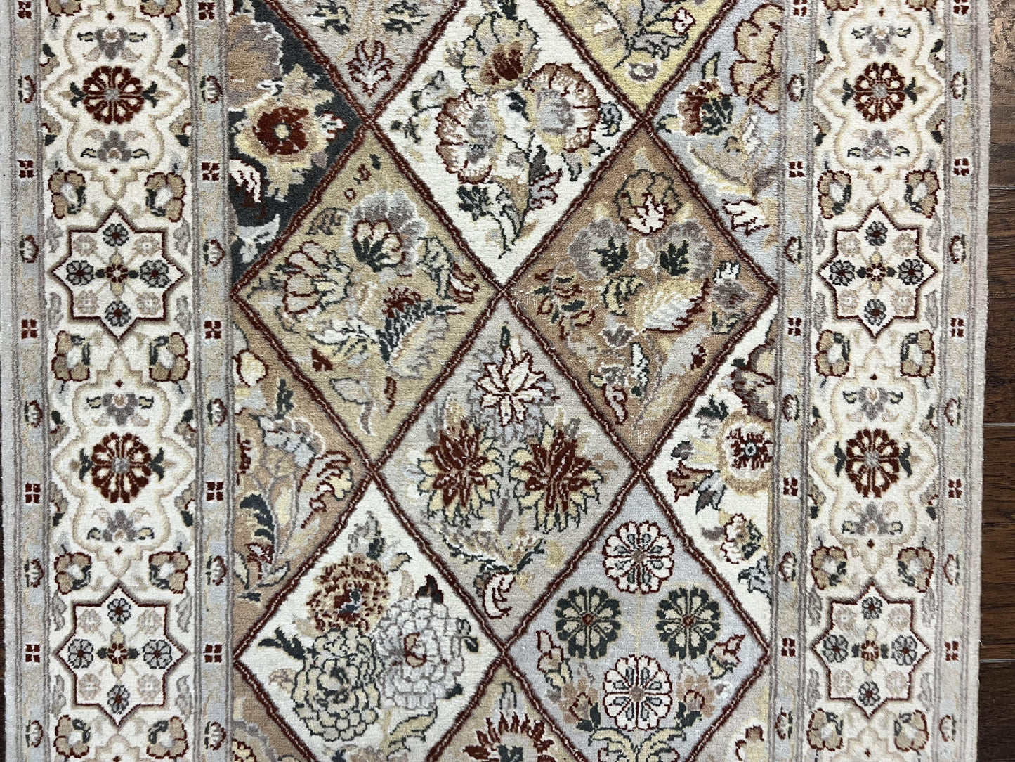 Pak Persiann Runner Rug 2.7 x 12, Handmade Wool Vintage Hallway Rug, Panel Design - Nuvé