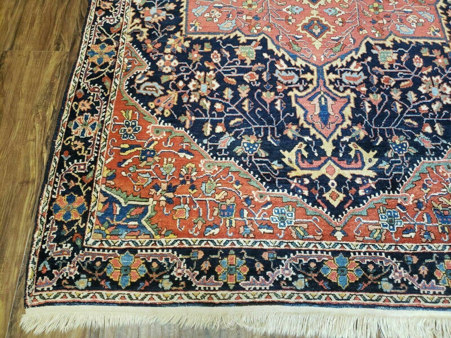 4.5' X 6.5' Handmade Antique Fine Indian Wool Rug Carpet Red - Nuvé