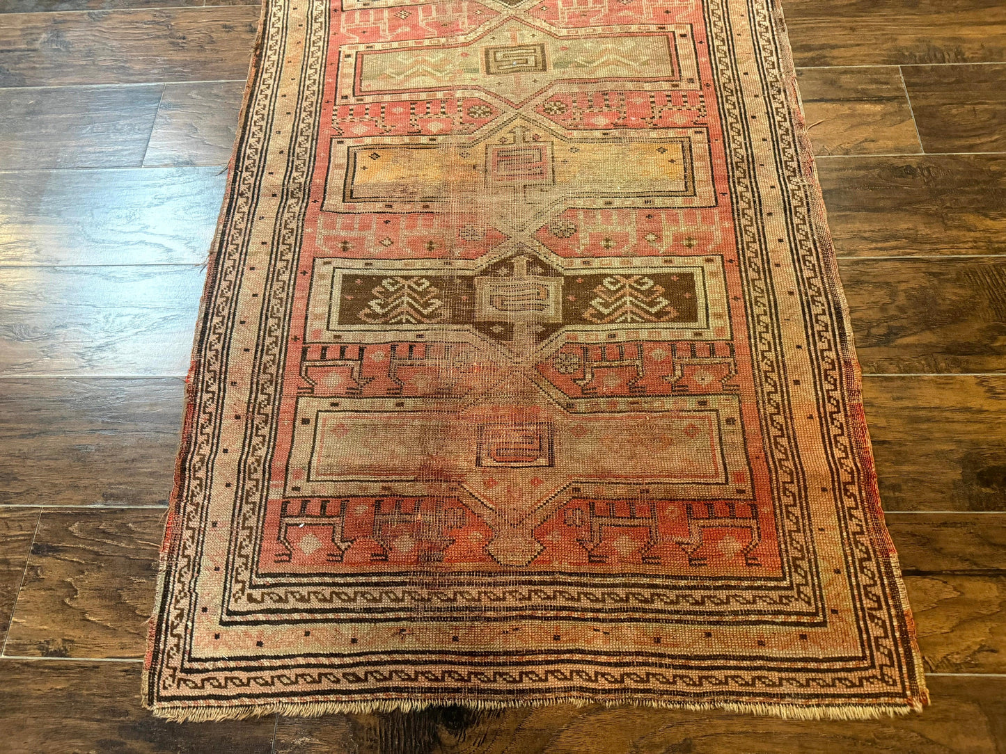 Antique Turkish Melas Rug 3x5, Geometric Carpet, 1920s Wool Rug, Bohemian Rug, Low Pile Rug, Tribal Rug - Nuvé
