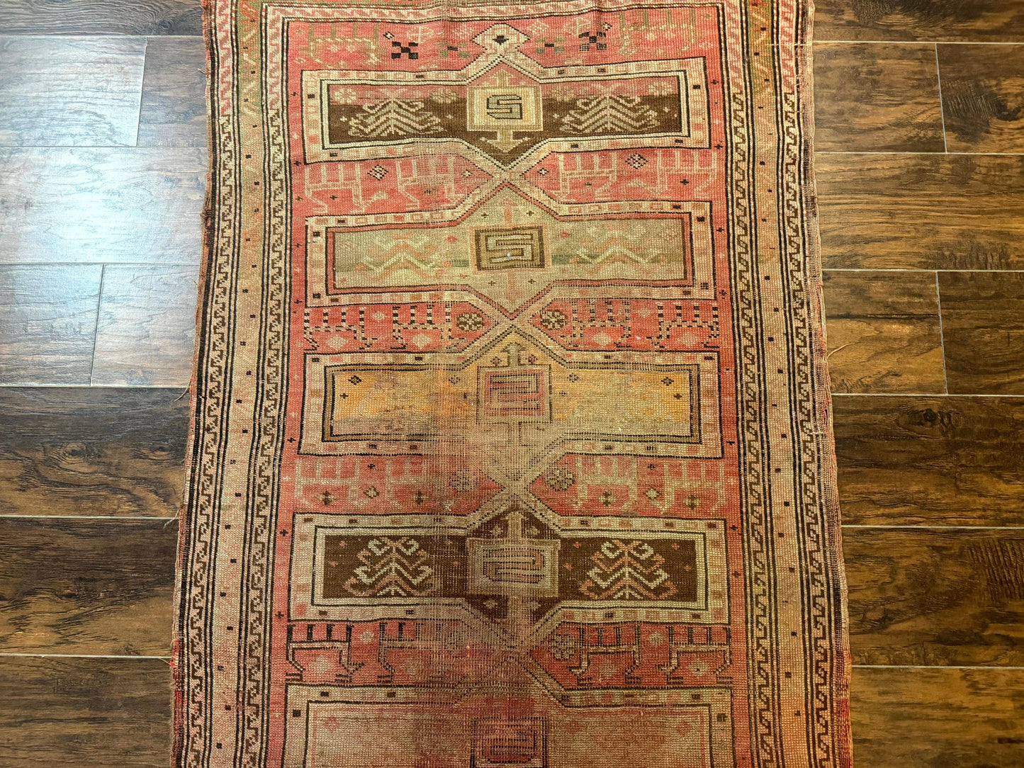 Antique Turkish Melas Rug 3x5, Geometric Carpet, 1920s Wool Rug, Bohemian Rug, Low Pile Rug, Tribal Rug - Nuvé