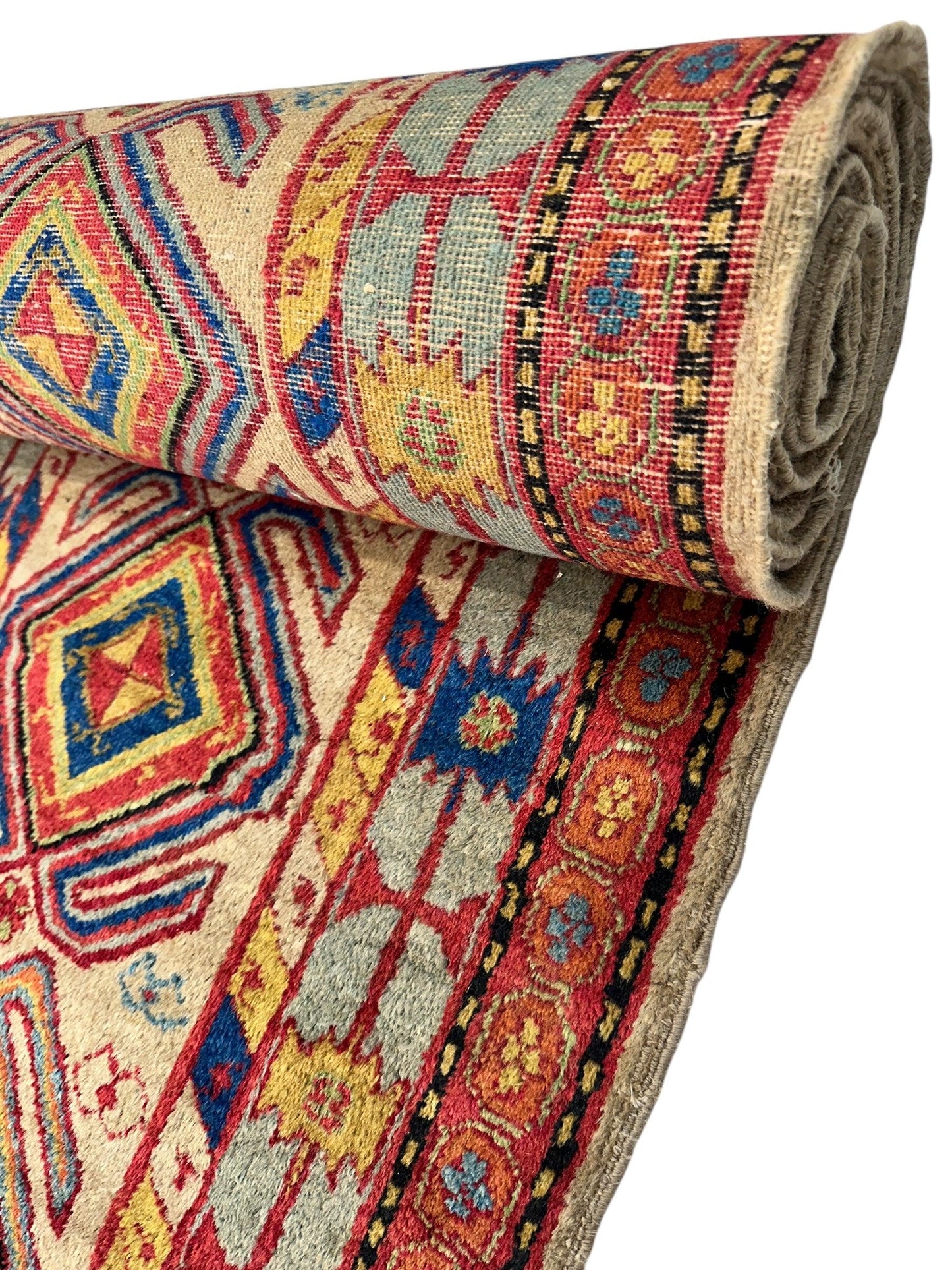 Antique Persian Lambran Runner Rug - 2'5" x 15'7" - Handwoven Wool, Circa 1930s - Nuvé