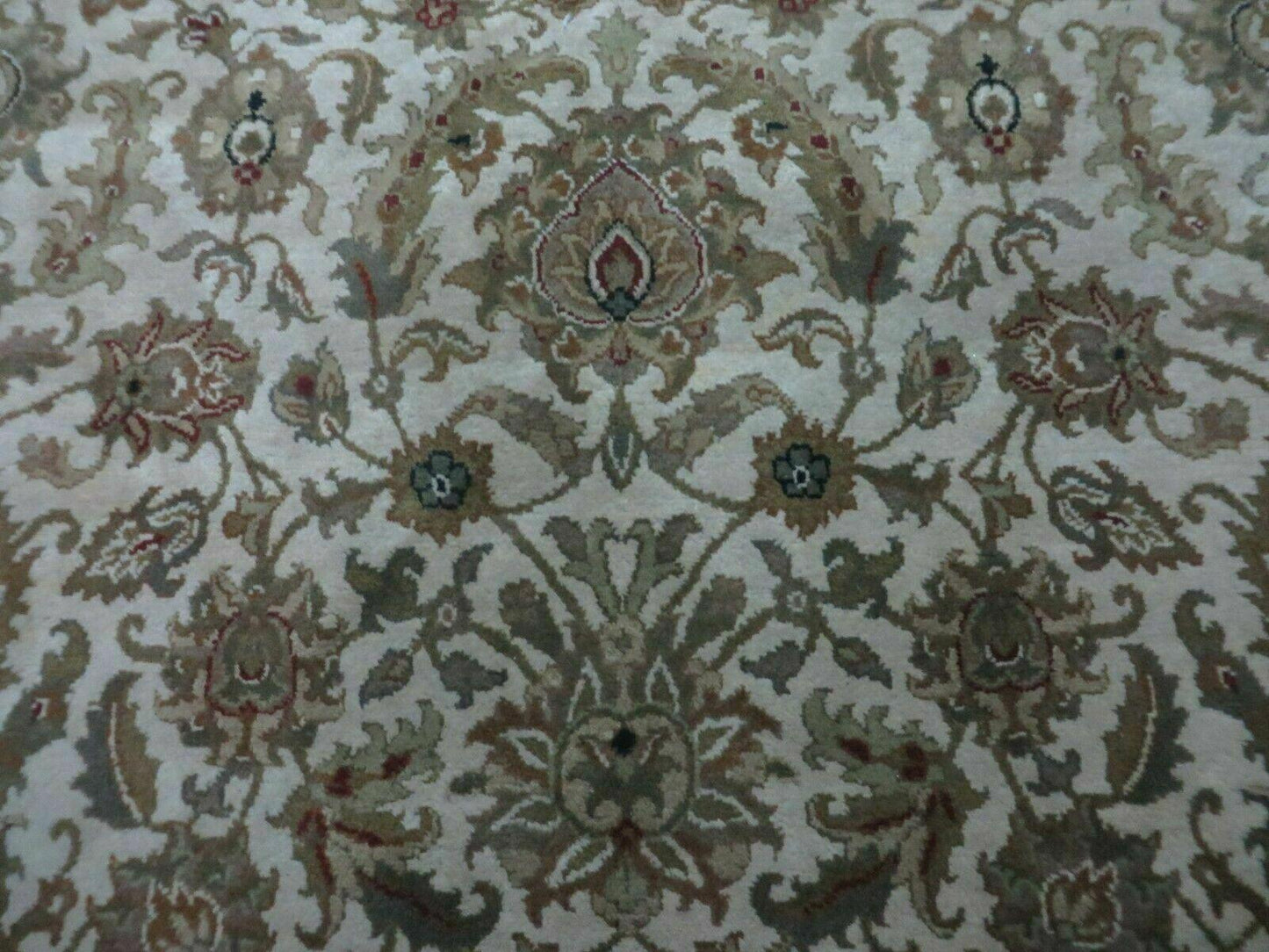 6' X 9' Vintage Handmade India Top Quality Jaipur Floral Oriental Tea Wash Nice - Nuvé