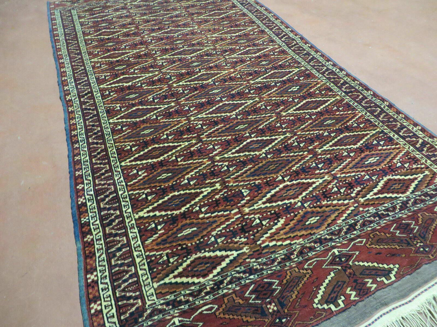4' X 8' Antique Handmade Russian Bokhara Turkoman Yamud Wool Rug Carpet Nice - Nuvé