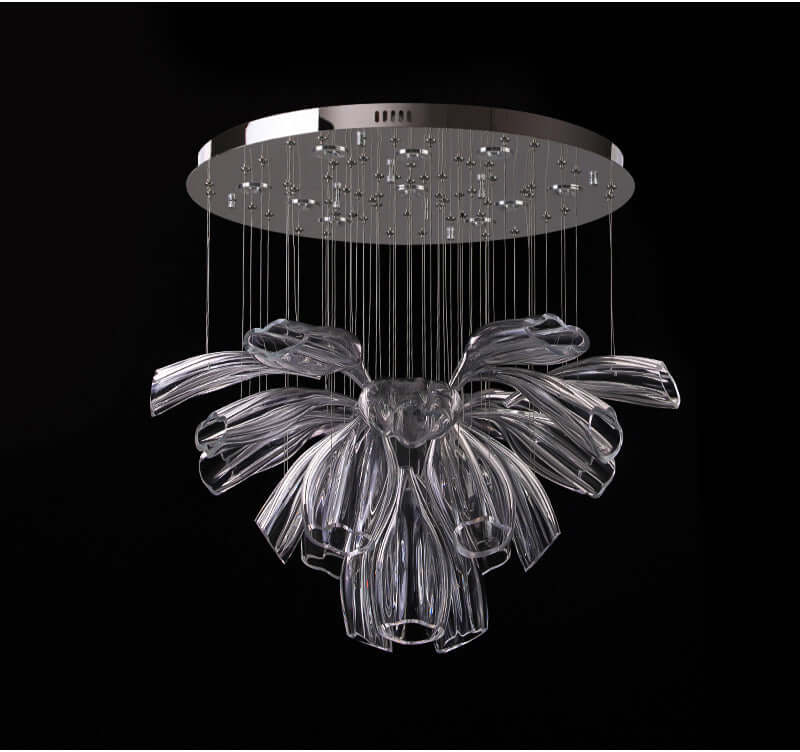 Glass Lotus Chandelier - Nuvé