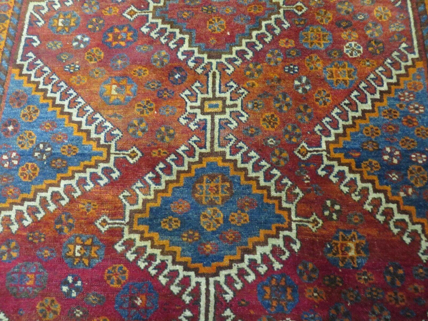 4' X 7' Antique Handmade Tribal Turkish Wool Rug Nice - Nuvé