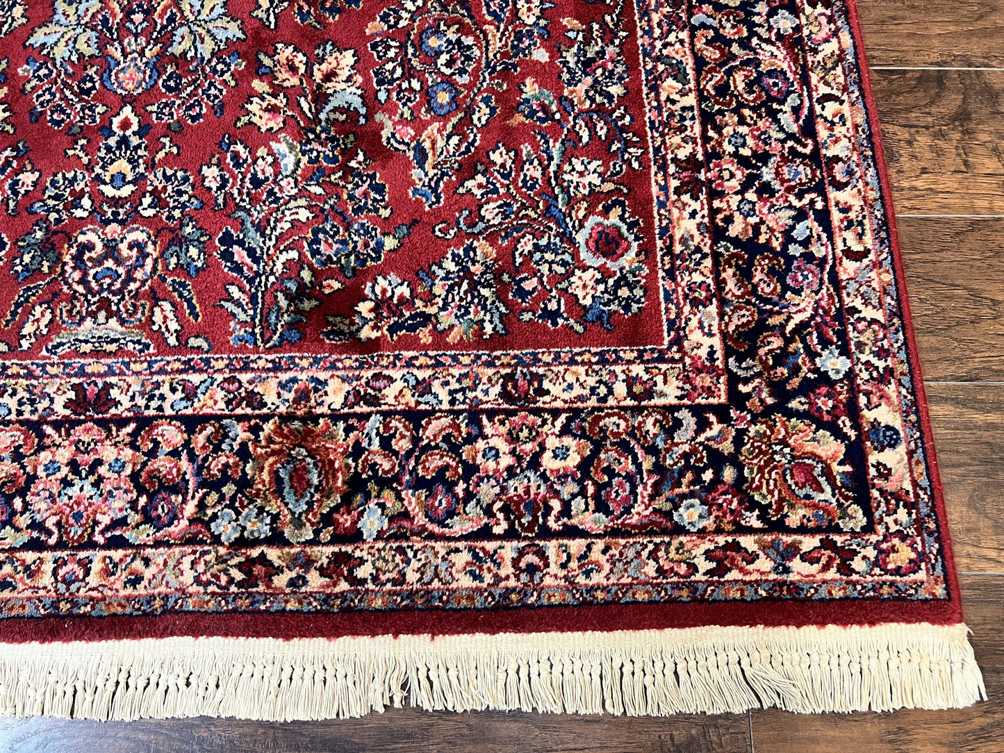 Karastan Rug 5.9 x 9 Red Sarouk #785, Wool Karastan Carpet, Original 700 Series, Vintage Karastan Oriental Rug Discontinued - Nuvé