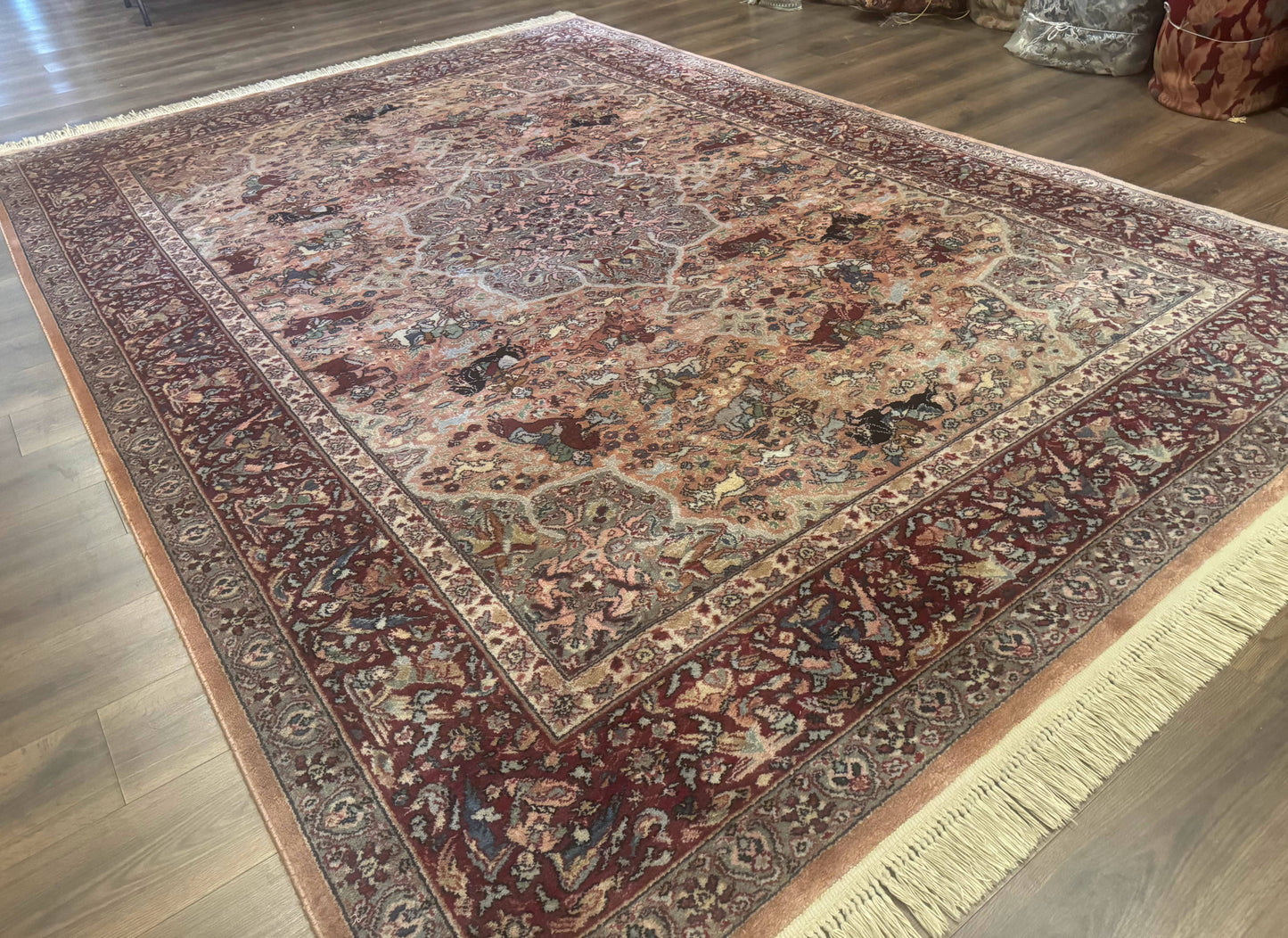 Karastan Rug 8.8 x 12 Persian Hunting Rug #723, Wool Area Rug - Nuvé