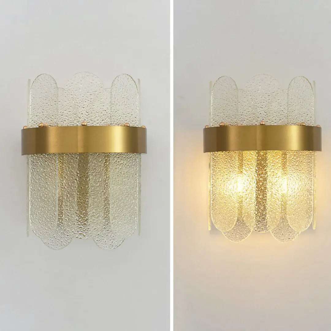 Gold Oval Glass Wall Lamp - Nuvé