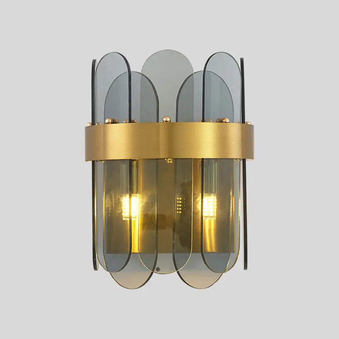 Gold Oval Glass Wall Lamp - Nuvé