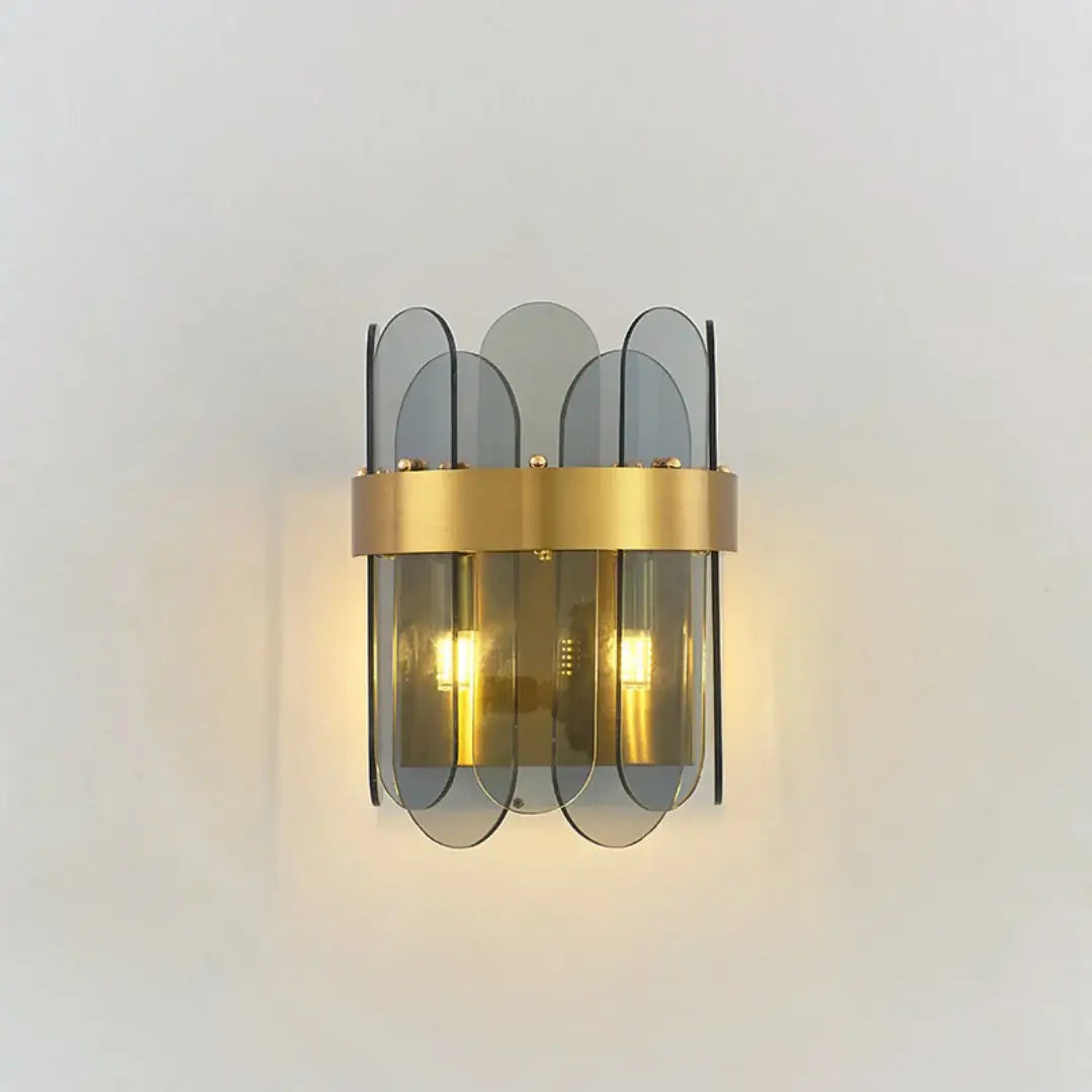 Gold Oval Glass Wall Lamp - Nuvé