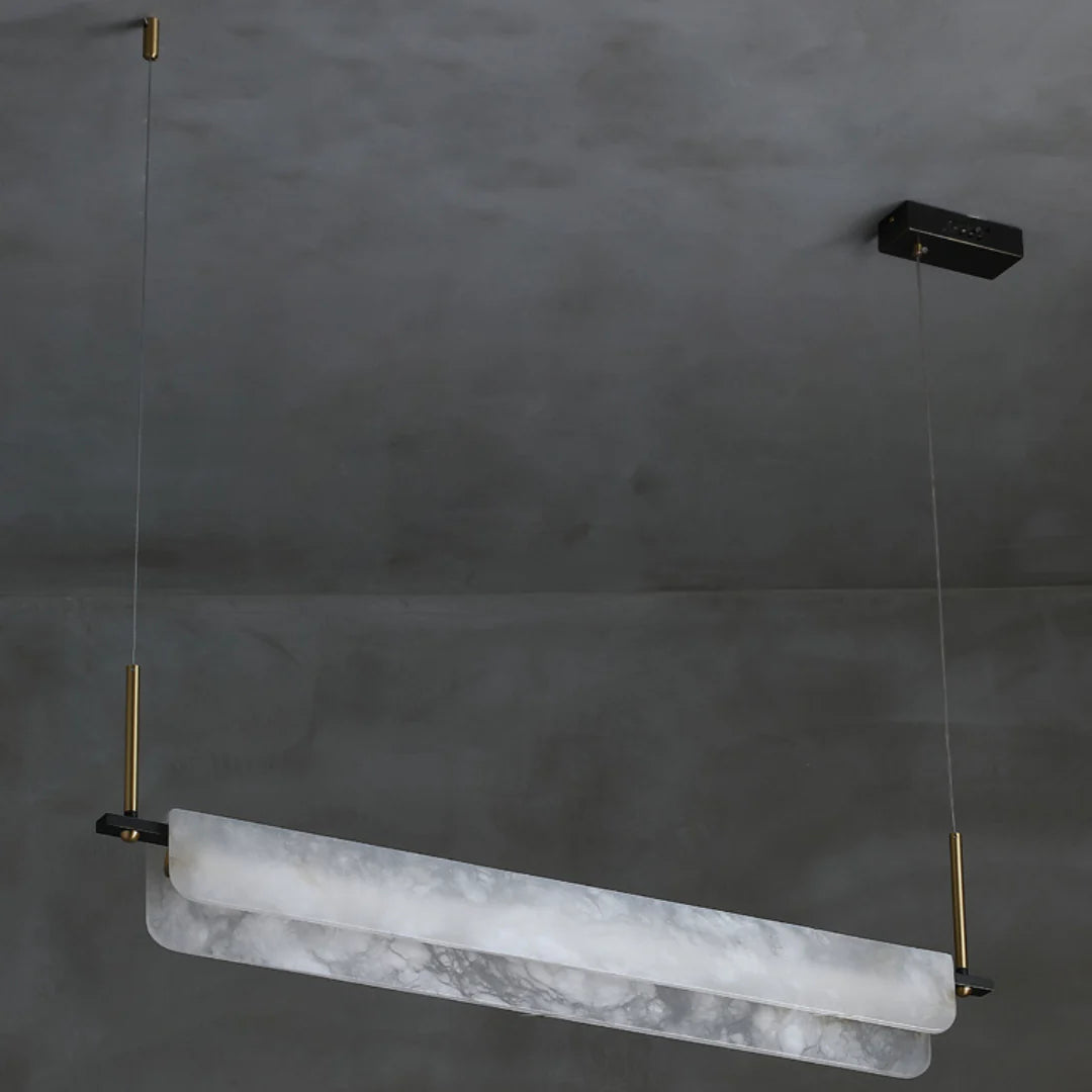 Alabaster Dining Linear Chandelier - Nuvé