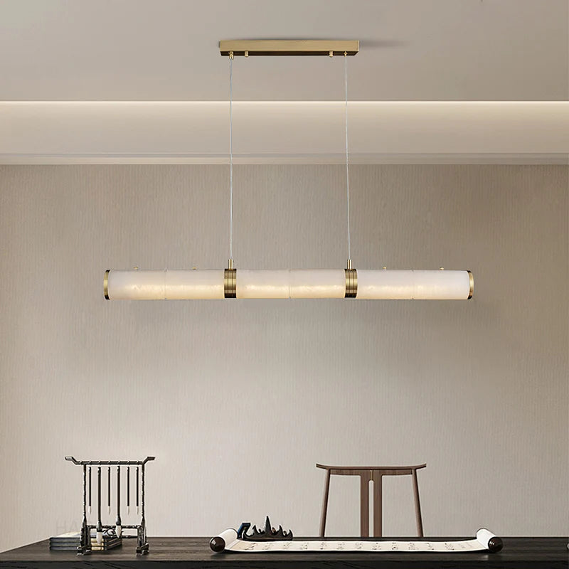 Alabaster Pillar Linear Chandelier - Nuvé