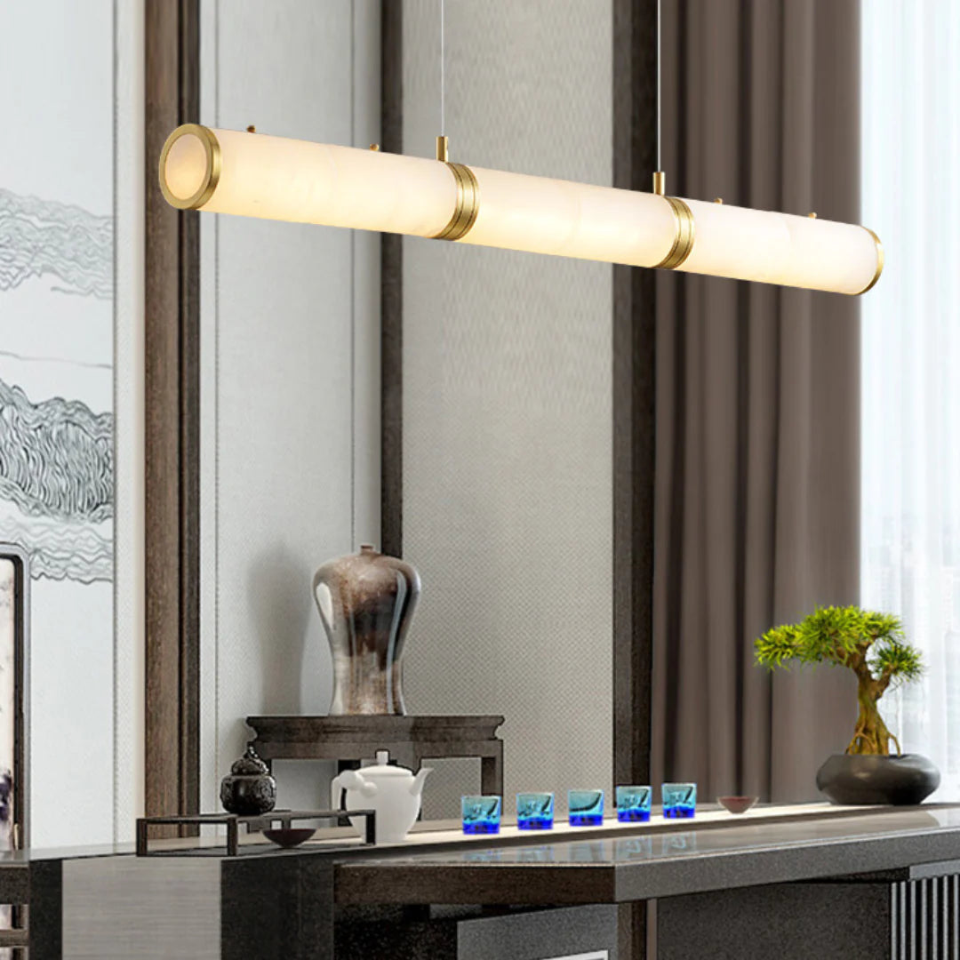 Alabaster Pillar Linear Chandelier - Nuvé