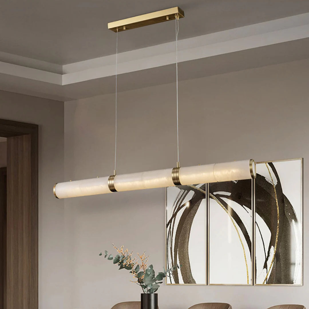 Alabaster Pillar Linear Chandelier - Nuvé