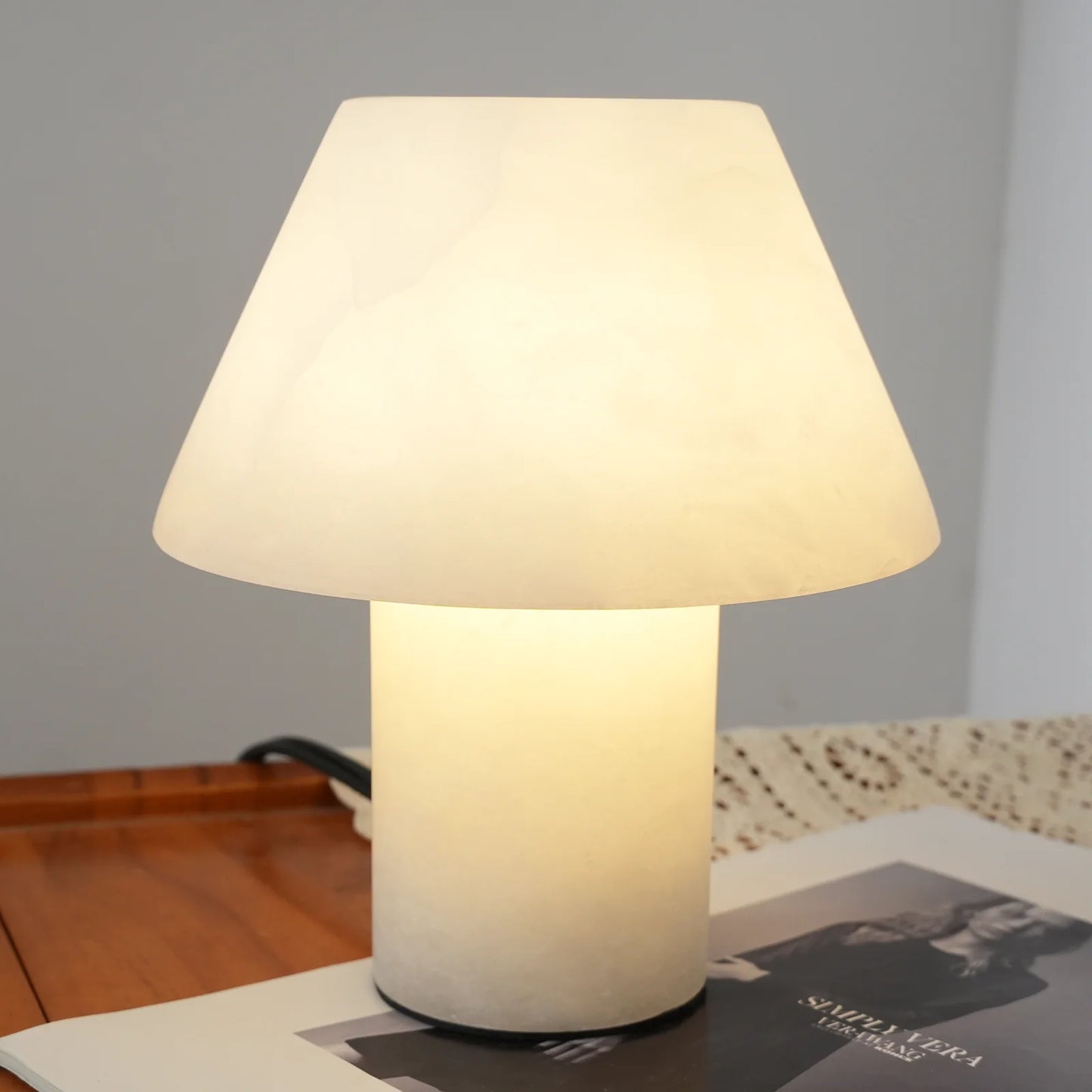 Alabaster Petra Stone House Table Lamp - Nuvé