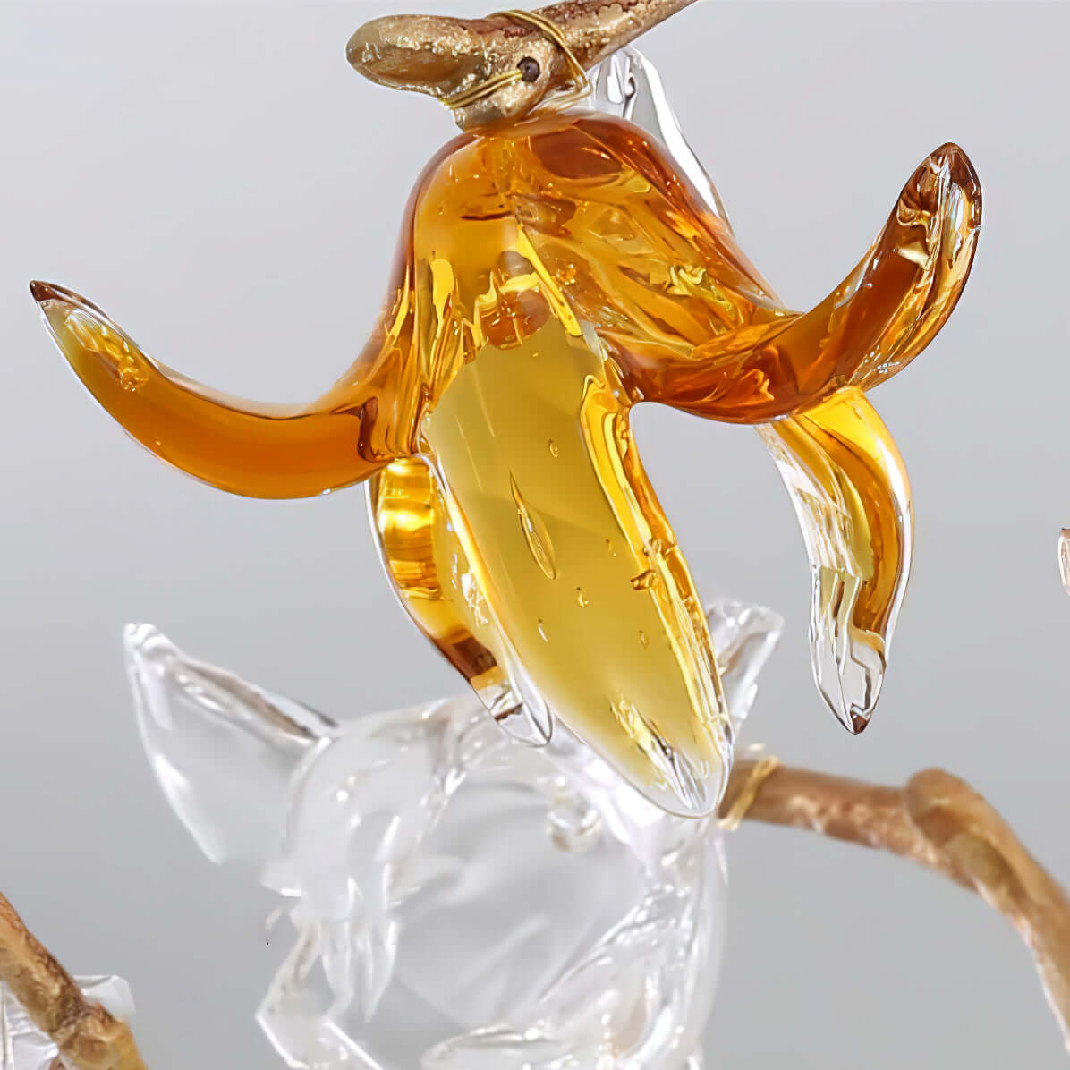 Aosta Brass Glass Flower Chandelier - Nuvé