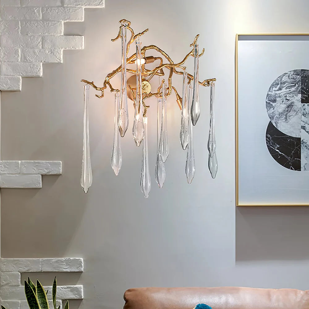 Aqua Salix Crystal Wall Lamp - Nuvé