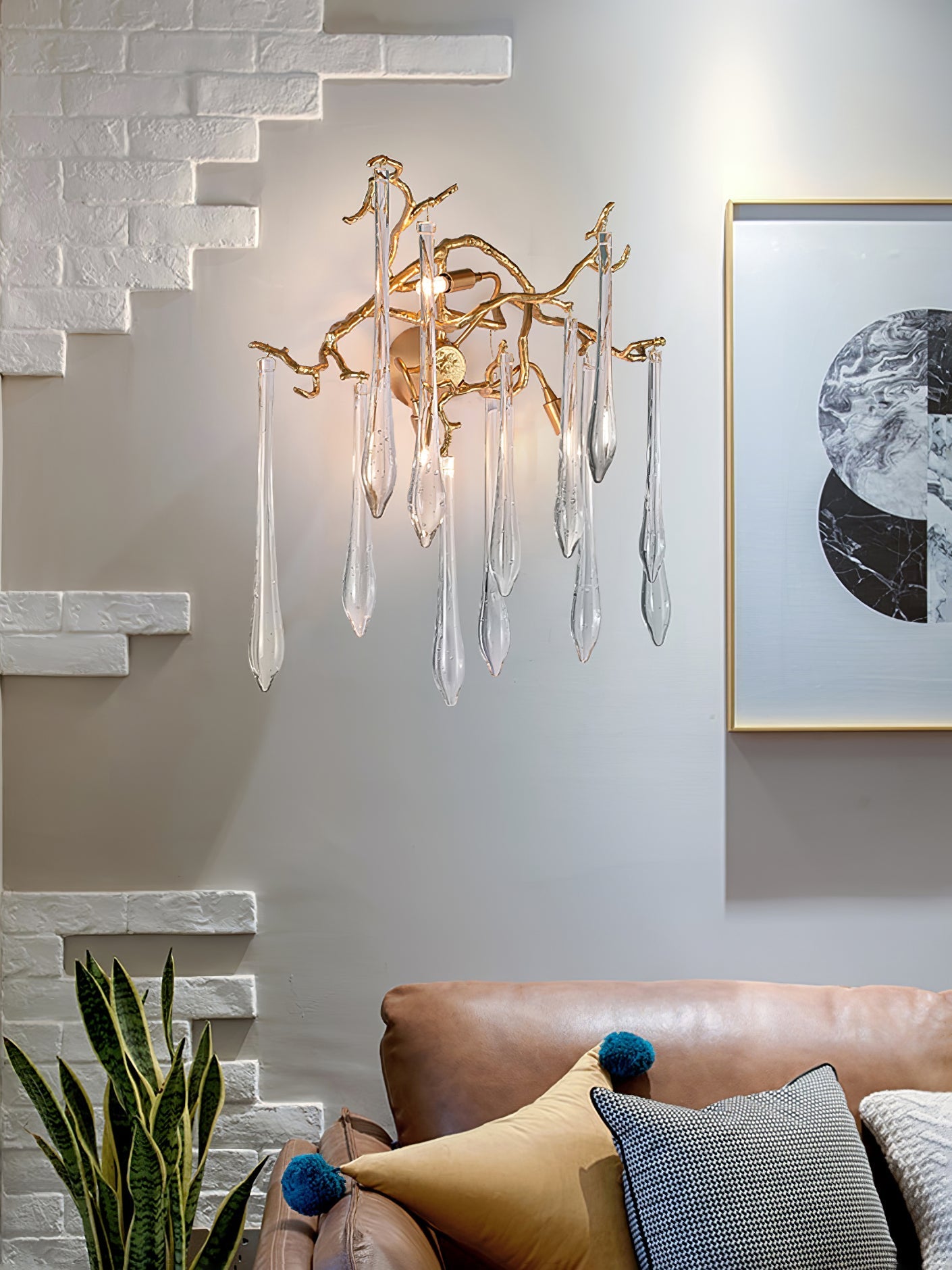 Aqua Salix Crystal Wall Lamp - Nuvé