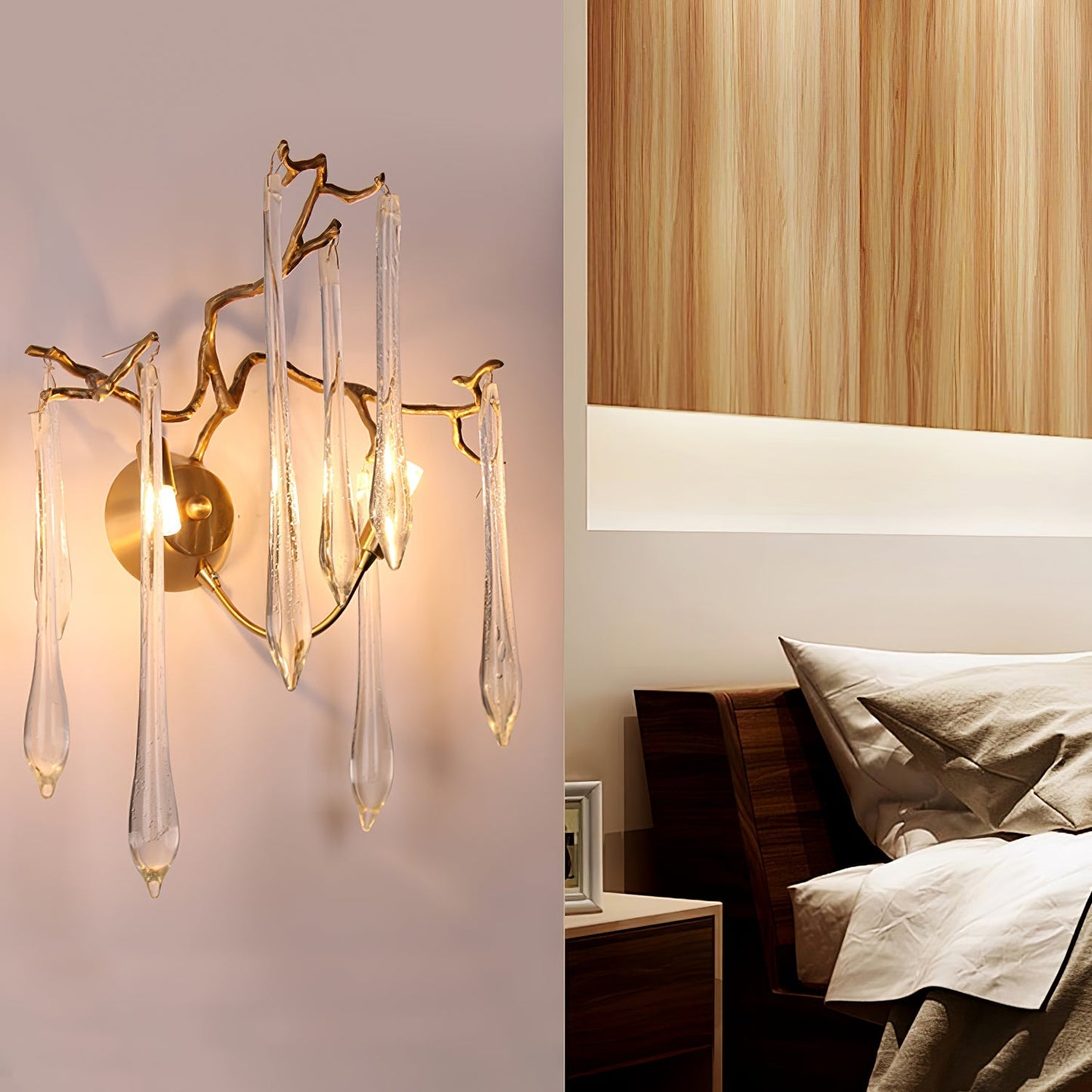 Aqua Salix Crystal Wall Lamp - Nuvé