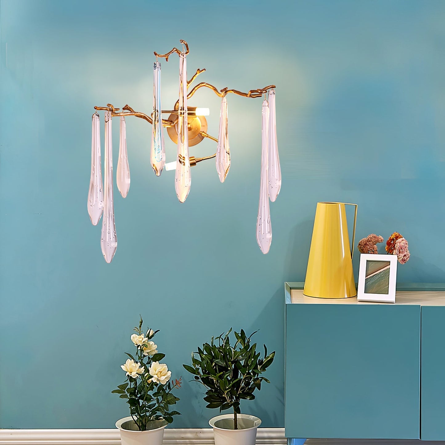 Aqua Salix Crystal Wall Lamp - Nuvé