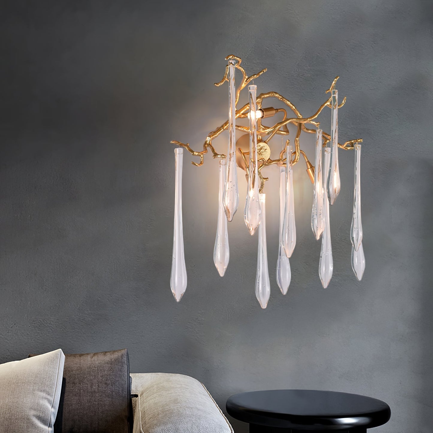 Aqua Salix Crystal Wall Lamp - Nuvé