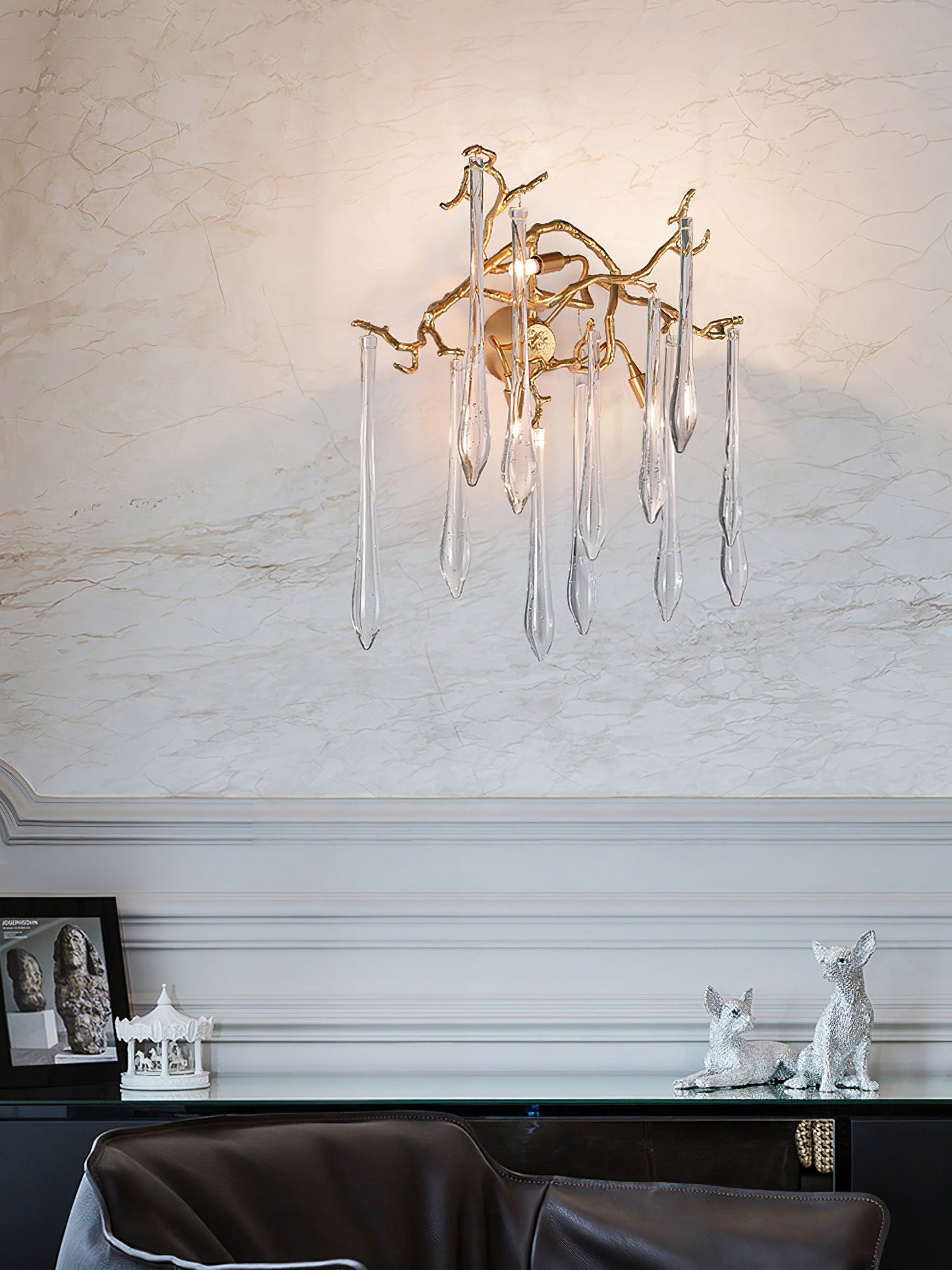 Aqua Salix Crystal Wall Lamp - Nuvé