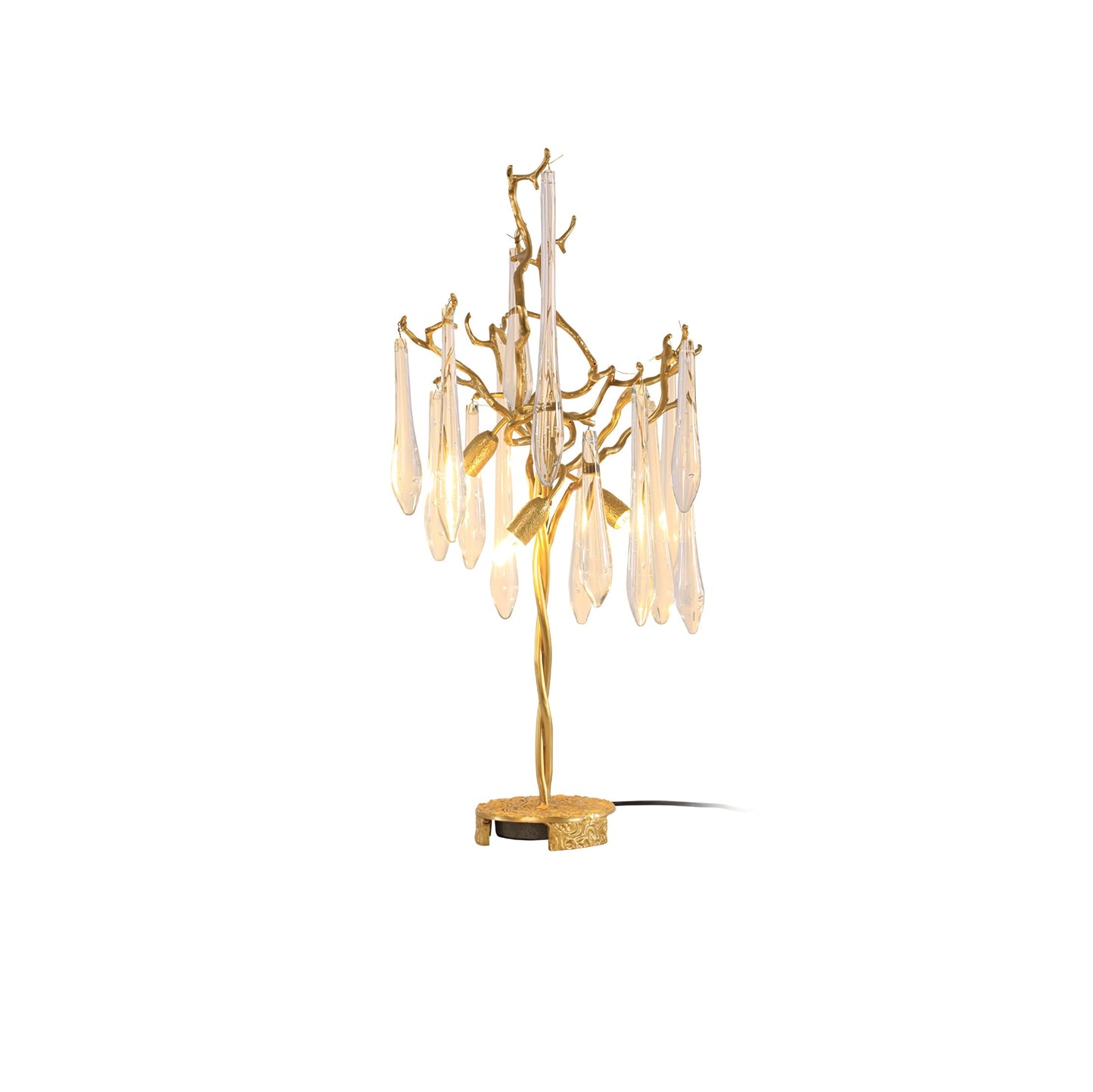 Aqua Willow Table Lamp by korewolamp featuring a ceramic base with a soft aqua finish and a fabric lampshade for ambient lighting.