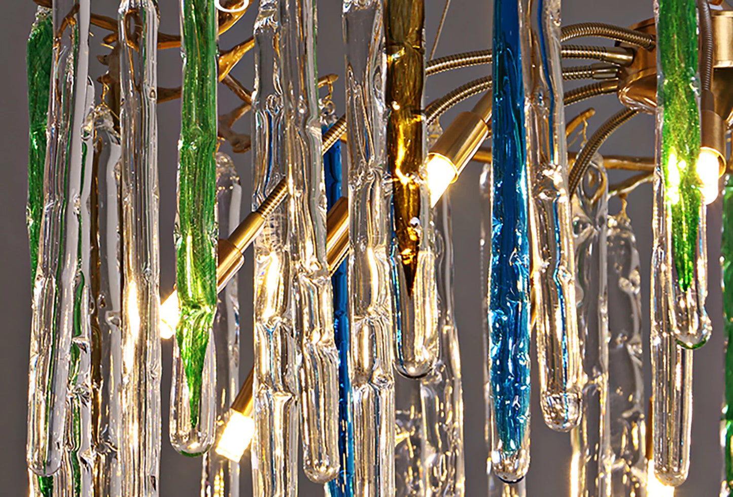 Artistic Branch Colorful Glass Drop Chandelier - Nuvé