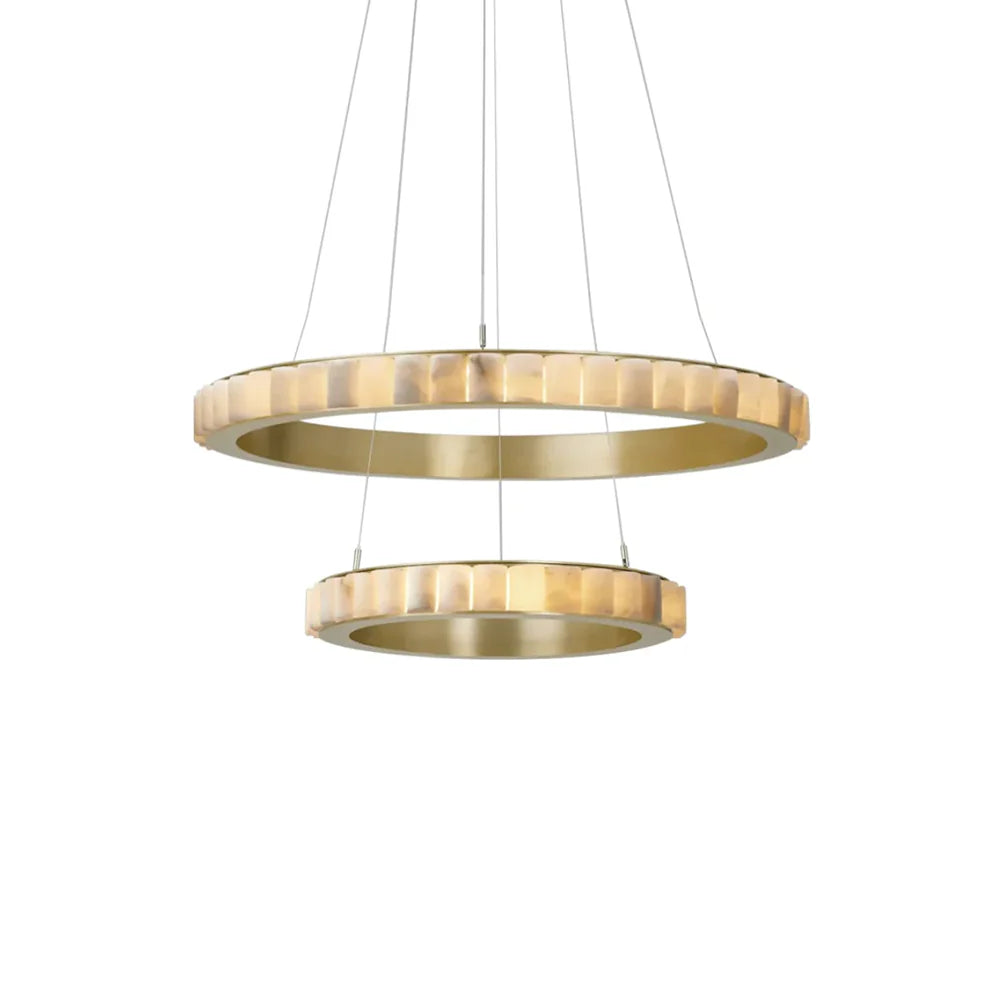 Alabaster Avalon Halo Chandelier - Nuvé
