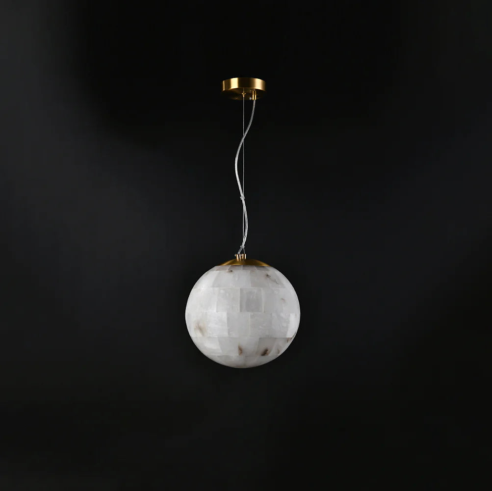 Ball Modern Alabaster Pendant Light - Nuvé