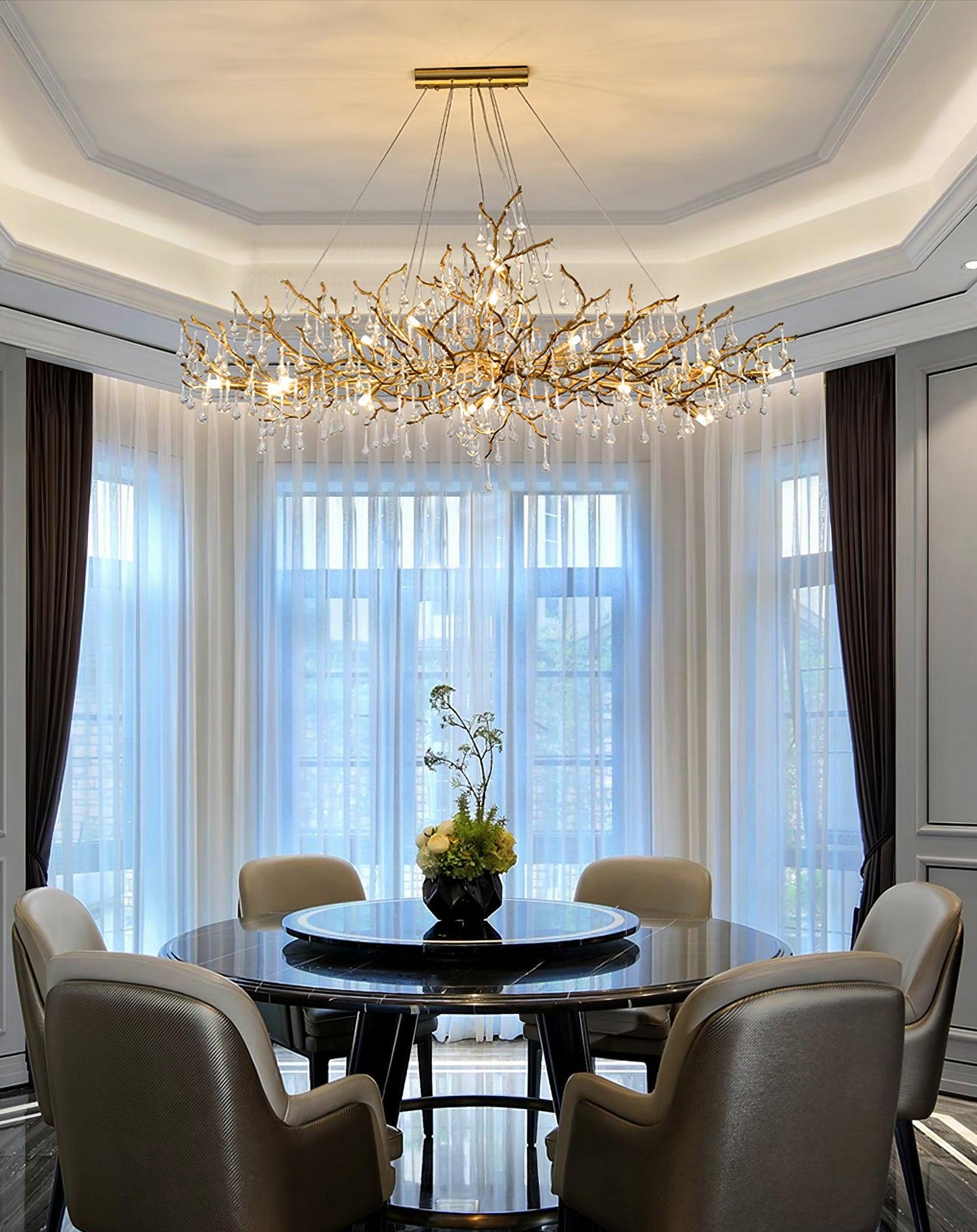 Tree Branch Bijou Crystal Drop Chandelier - Nuvé