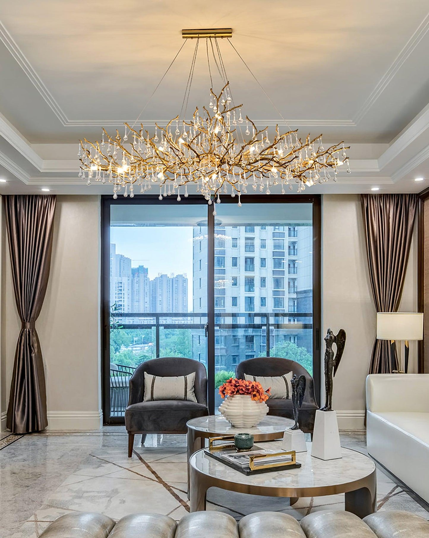 Tree Branch Bijou Crystal Drop Chandelier - Nuvé
