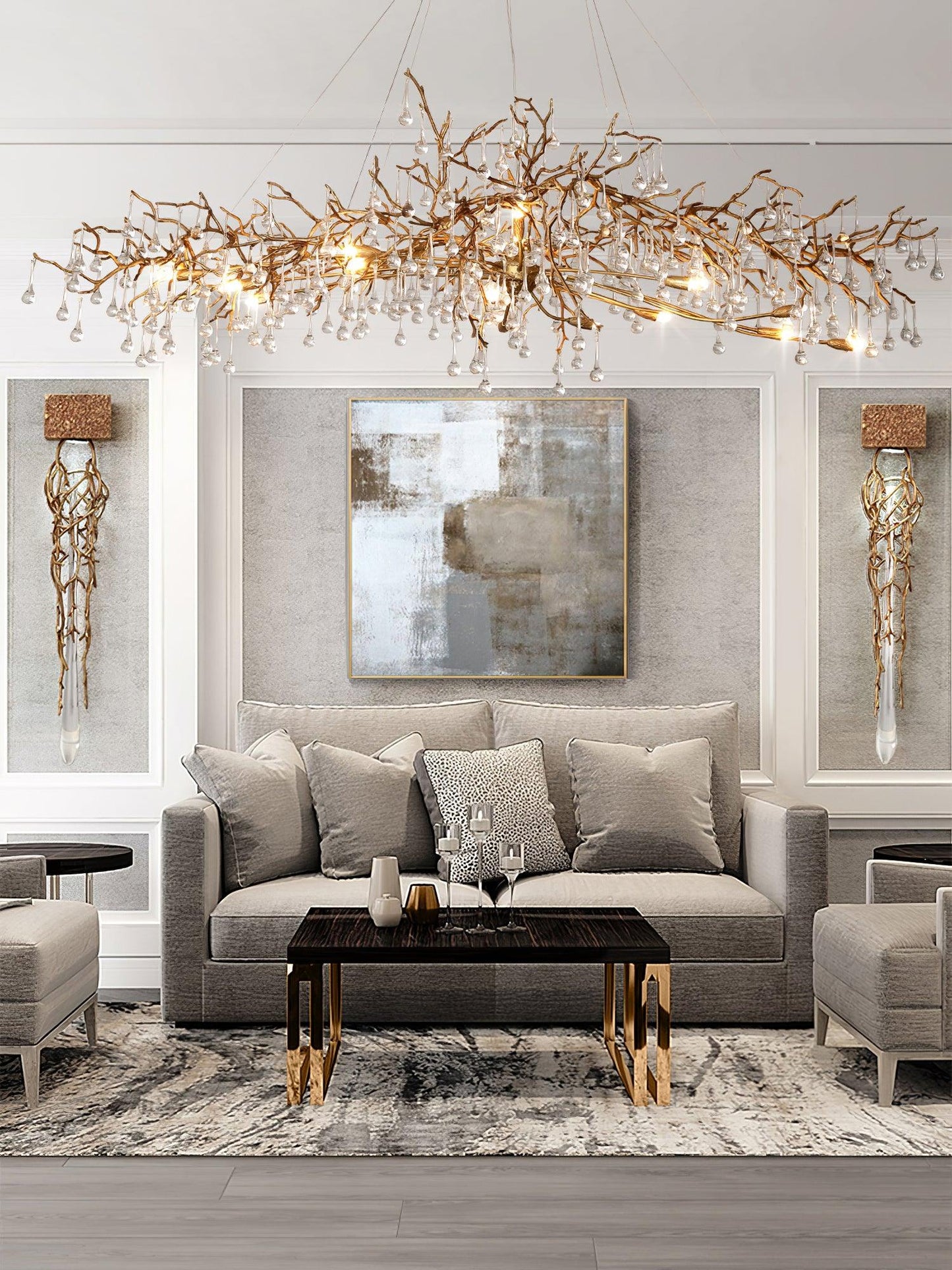 Tree Branch Bijou Crystal Drop Chandelier - Nuvé