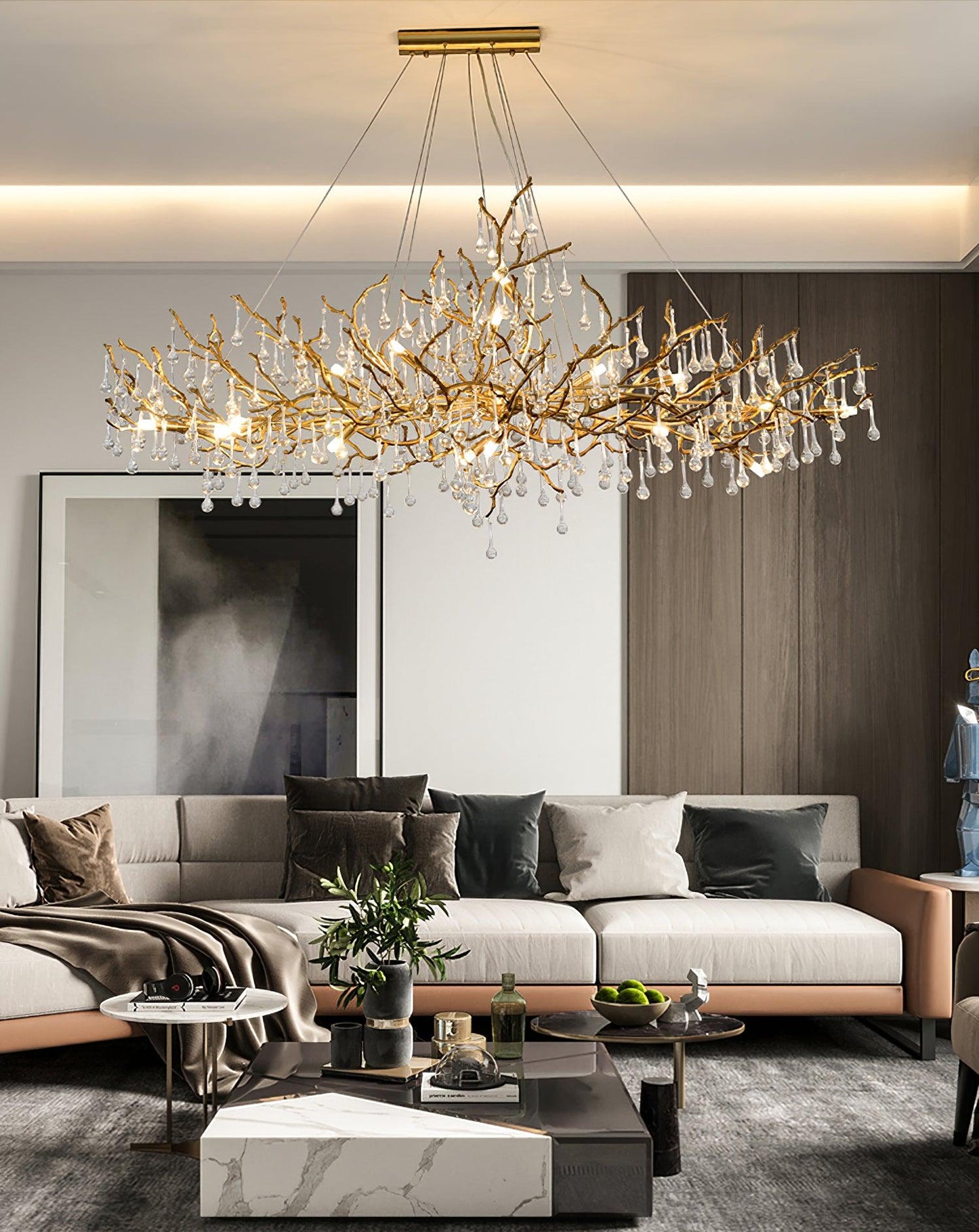 Tree Branch Bijou Crystal Drop Chandelier - Nuvé
