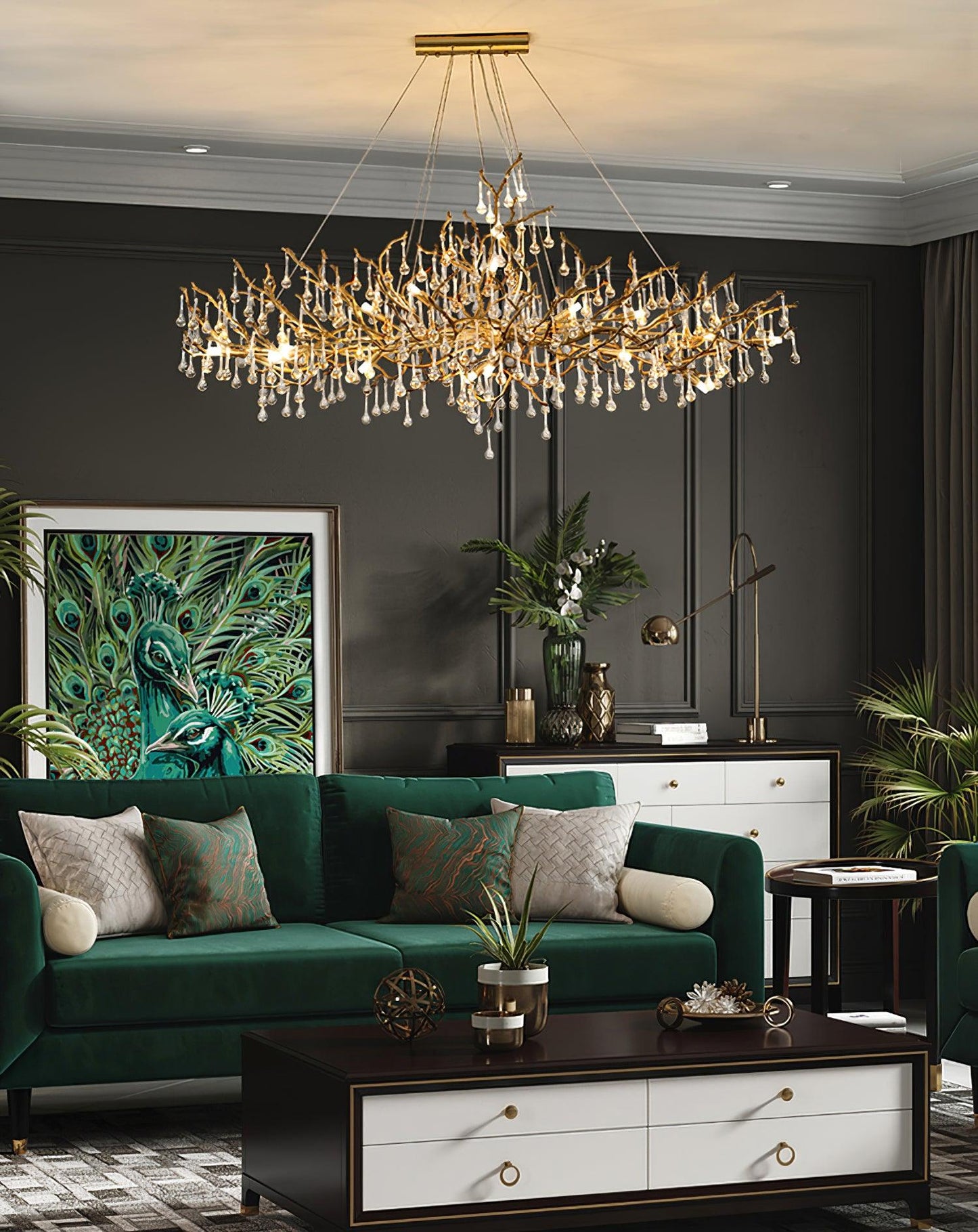 Tree Branch Bijou Crystal Drop Chandelier - Nuvé