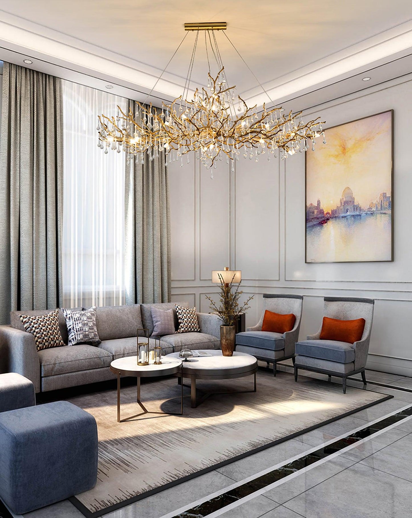 Tree Branch Bijou Crystal Drop Chandelier - Nuvé