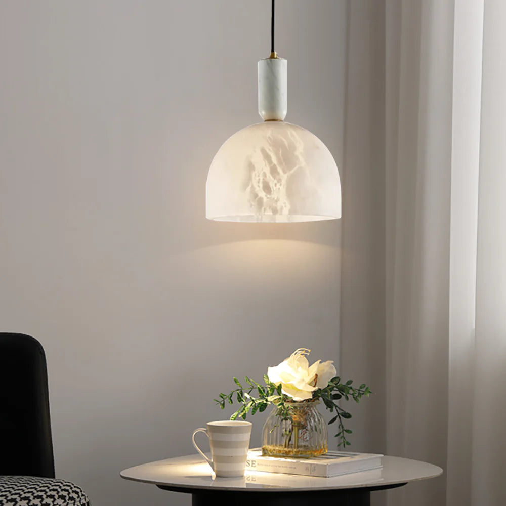 Brass Blair Alabaster Pendant Light - Nuvé
