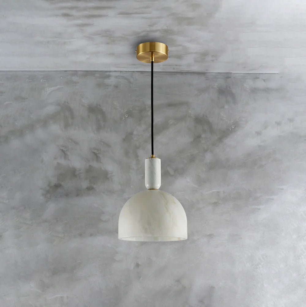Brass Blair Alabaster Pendant Light - Nuvé
