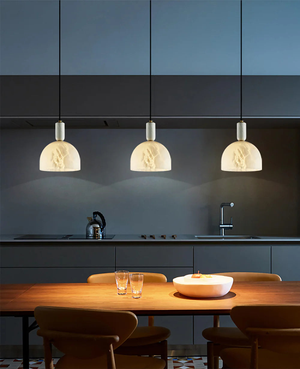 Brass Blair Alabaster Pendant Light - Nuvé