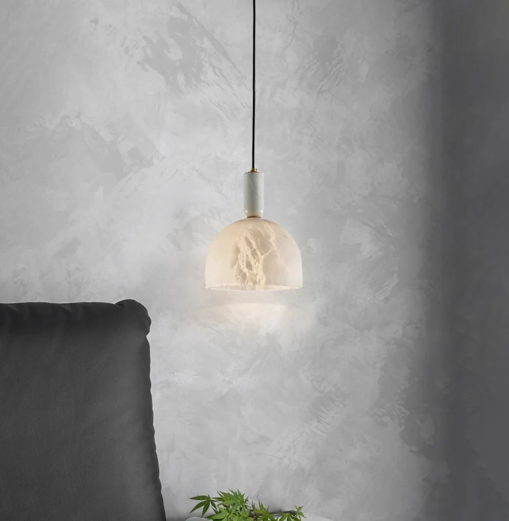 Brass Blair Alabaster Pendant Light - Nuvé