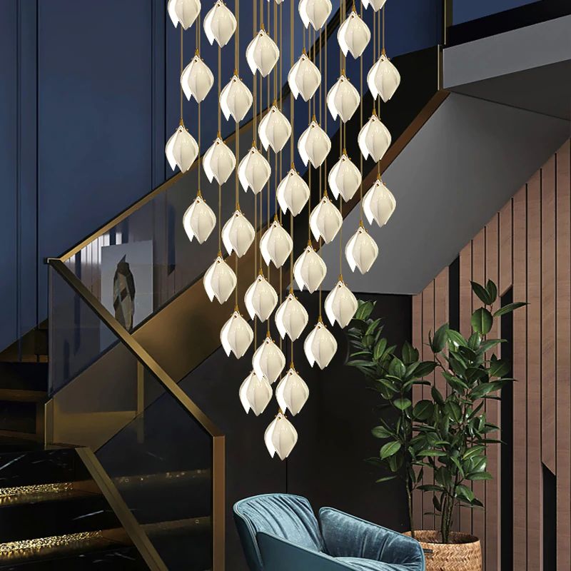 Bloom Porcelain Petals Pendant Light - Nuvé