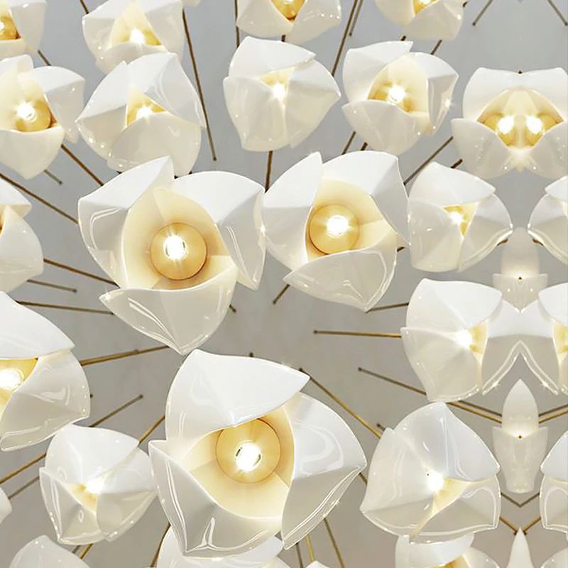 Bloom Porcelain Petals Pendant Light - Nuvé
