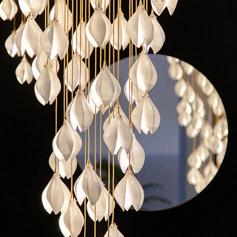 Bloom Porcelain Petals Pendant Light - Nuvé