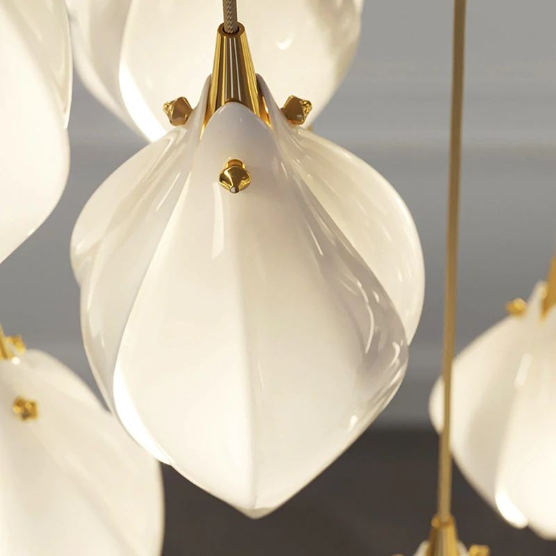 Bloom Porcelain Petals Pendant Light - Nuvé