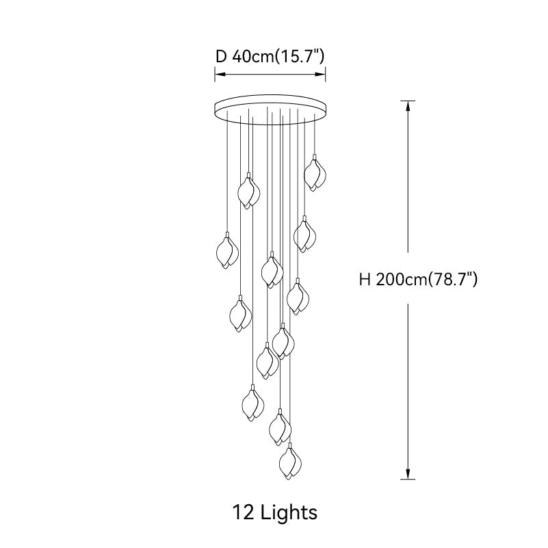 Bloom Porcelain Petals Pendant Light - Nuvé