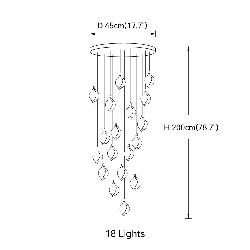 Bloom Porcelain Petals Pendant Light - Nuvé