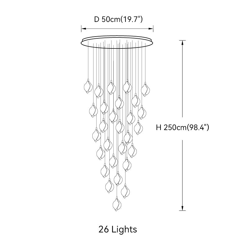 Bloom Porcelain Petals Pendant Light - Nuvé