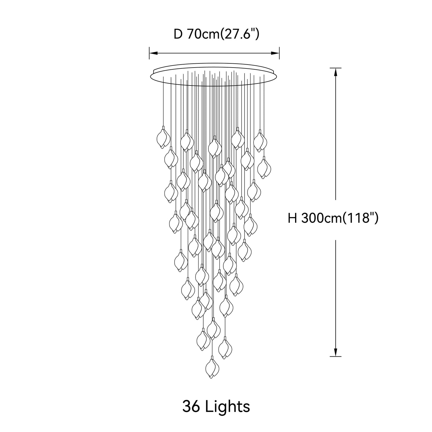 Bloom Porcelain Petals Pendant Light - Nuvé
