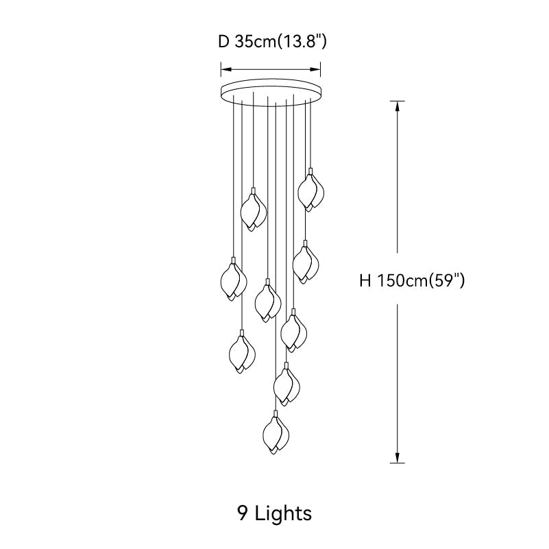 Bloom Porcelain Petals Pendant Light - Nuvé